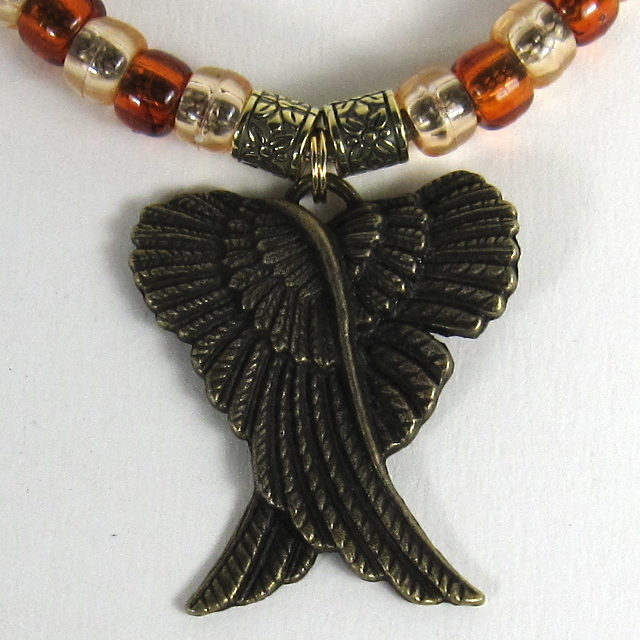 Brass Angel Wings Pendant
